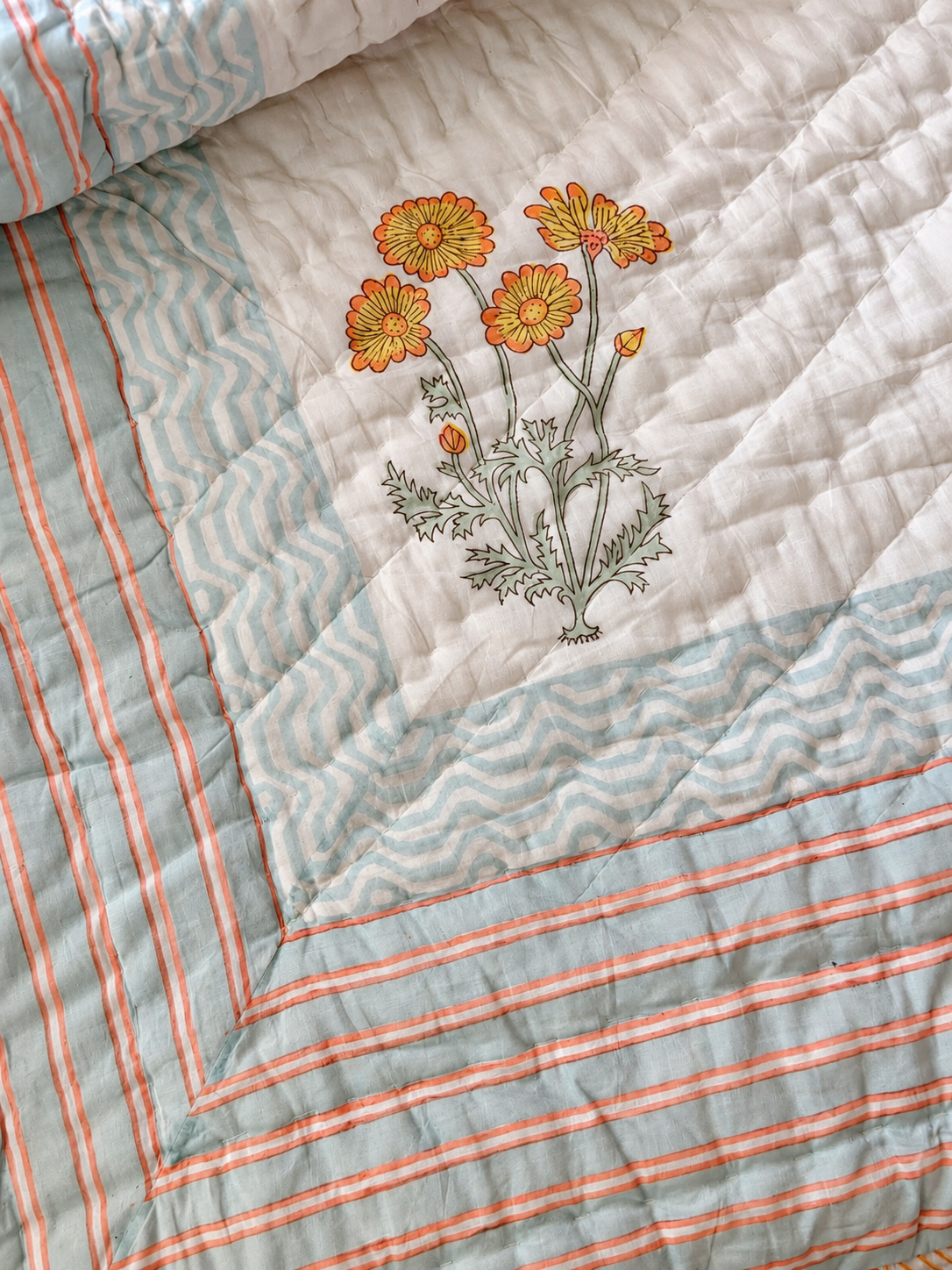 Pila Bagh Double Bed Quilt