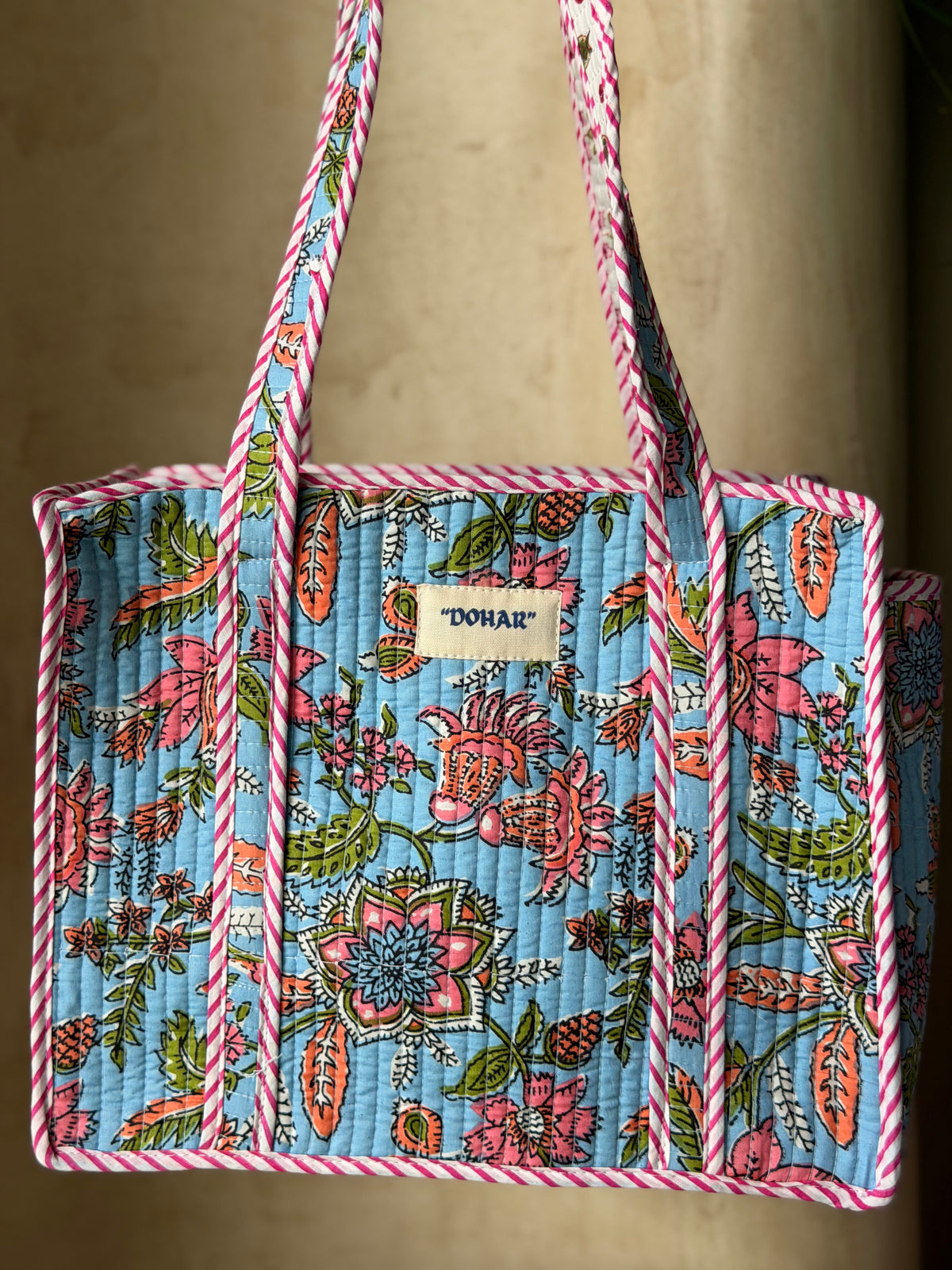 Blue Jaal Tote Bag