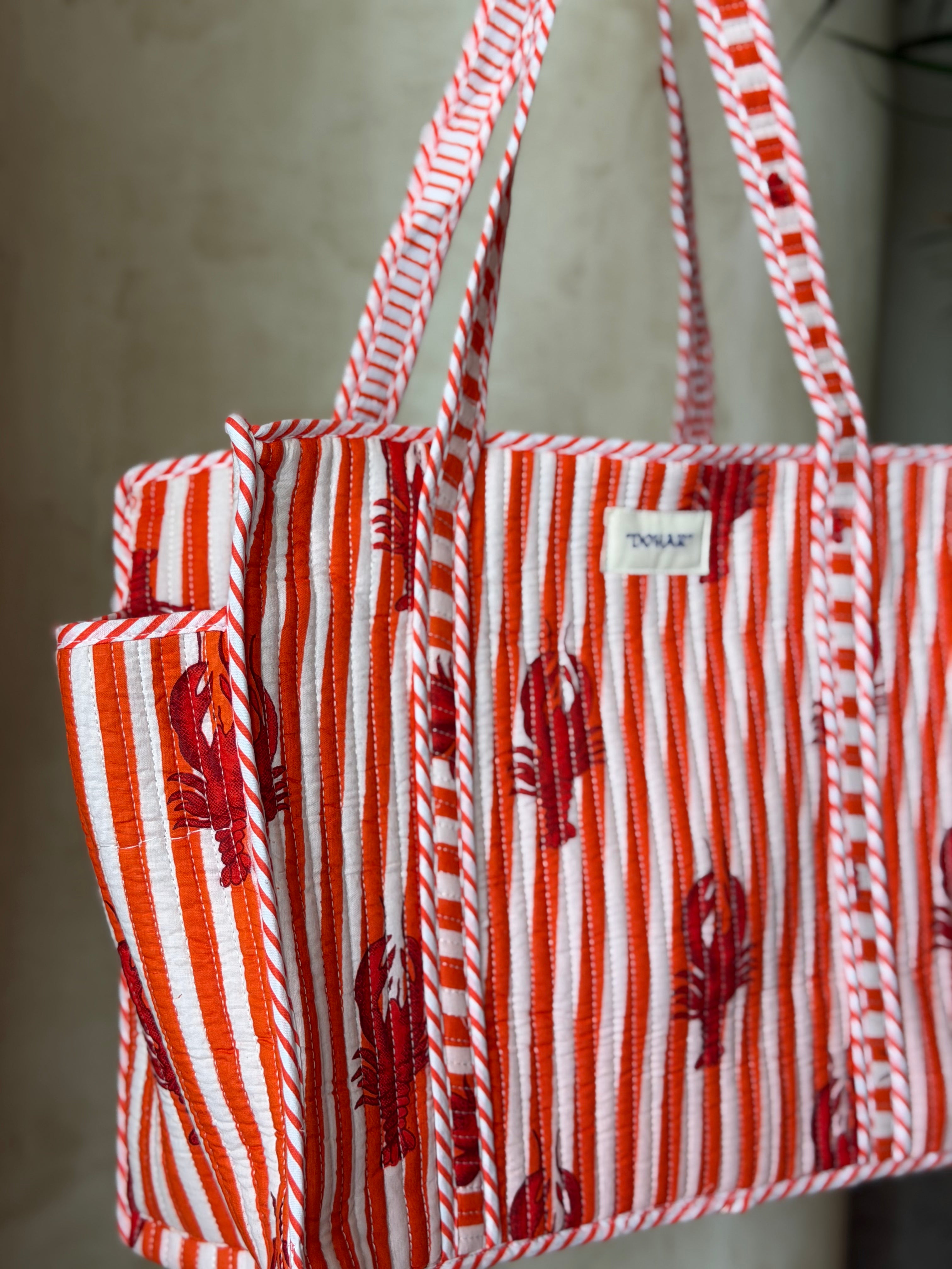 Lobster Love Print Tote Bag
