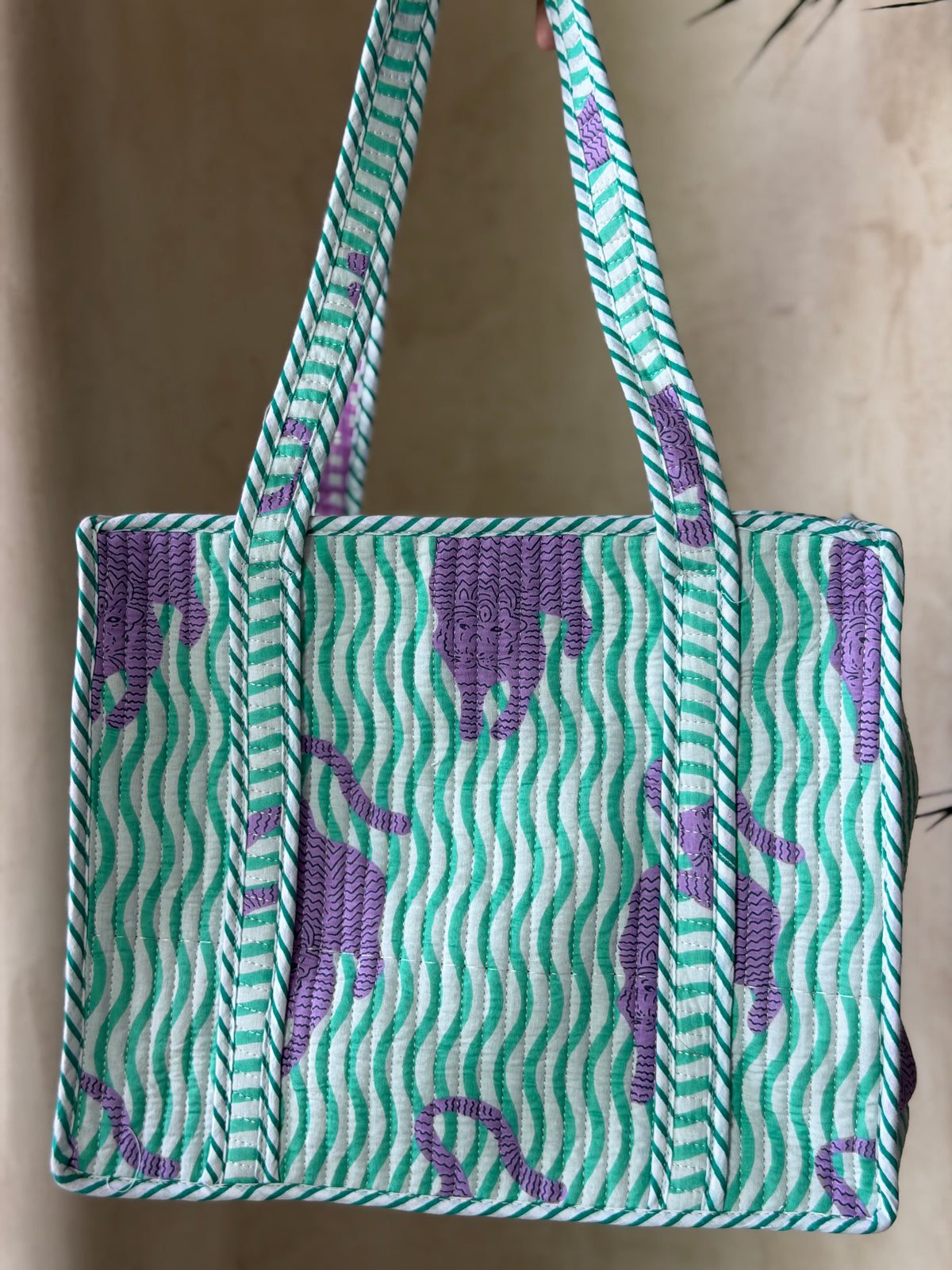 Purple Leopard  Tote Bag