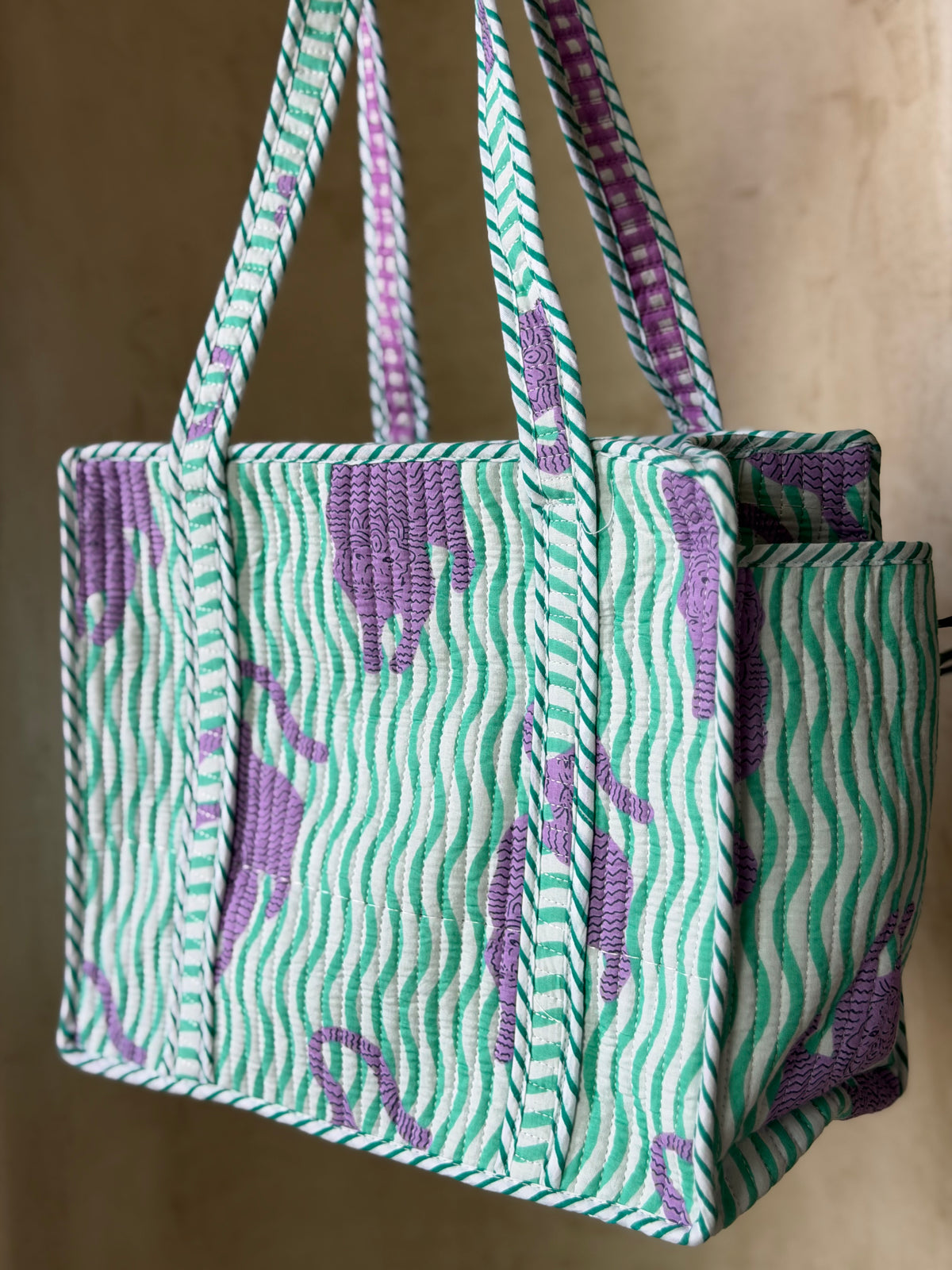 Purple Leopard  Tote Bag