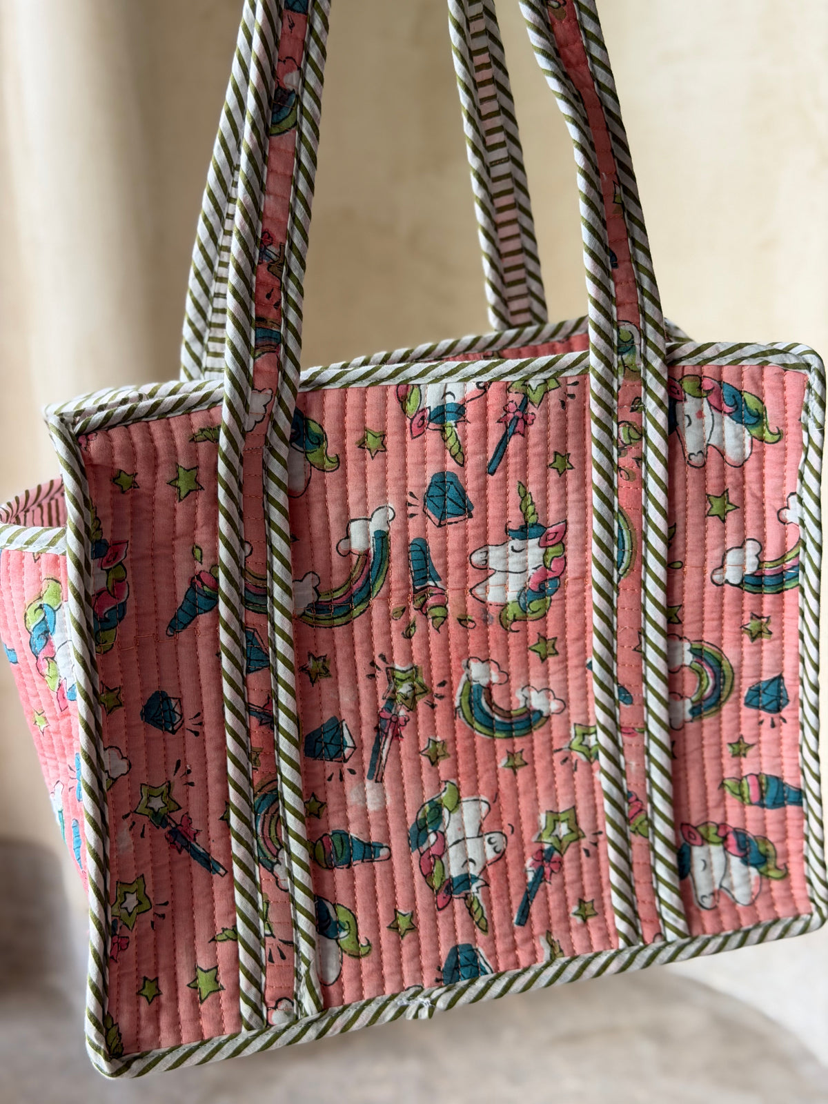 Pink Unicorn Tote Bag