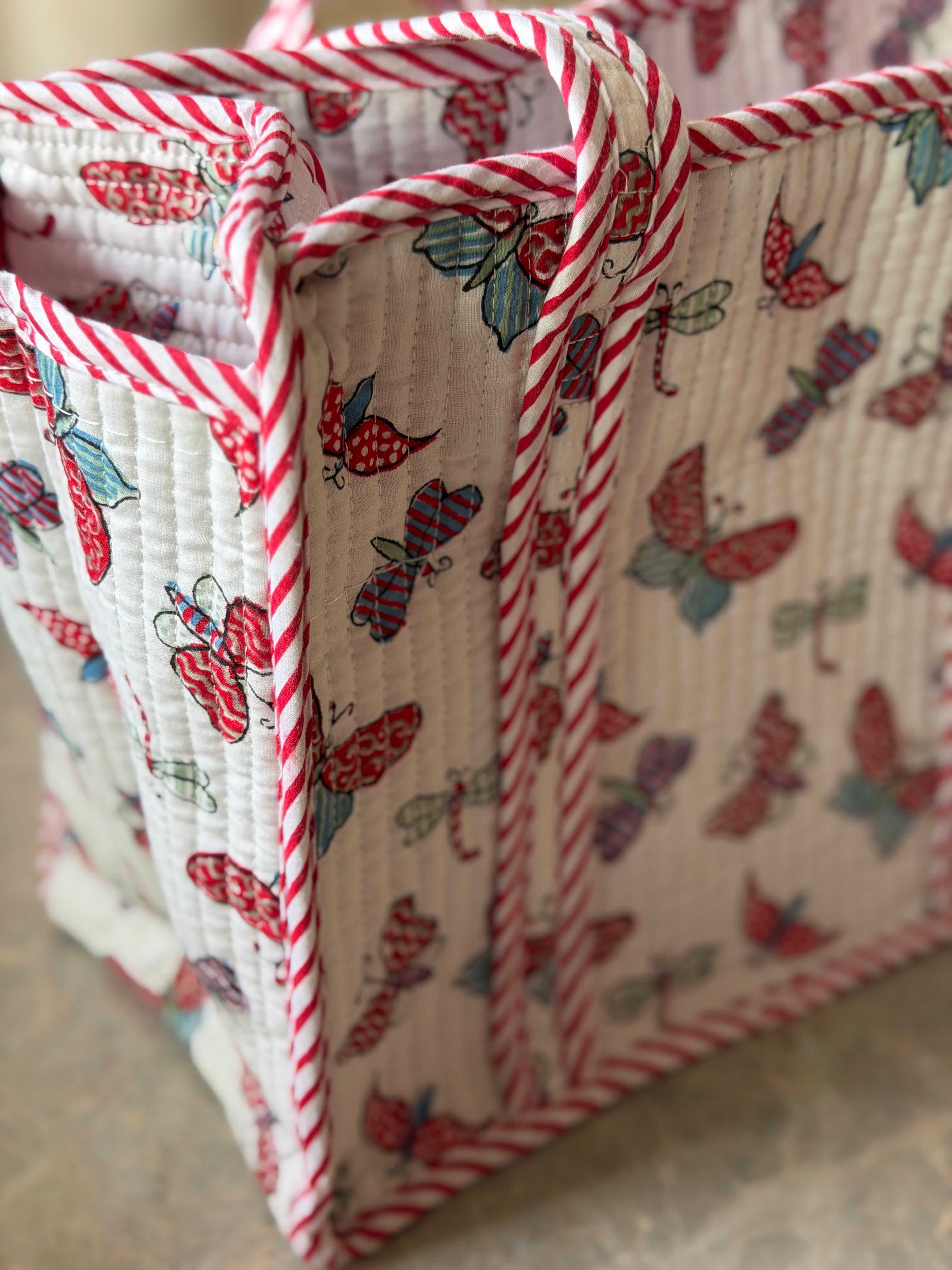 Butterfly Print Tote Bag