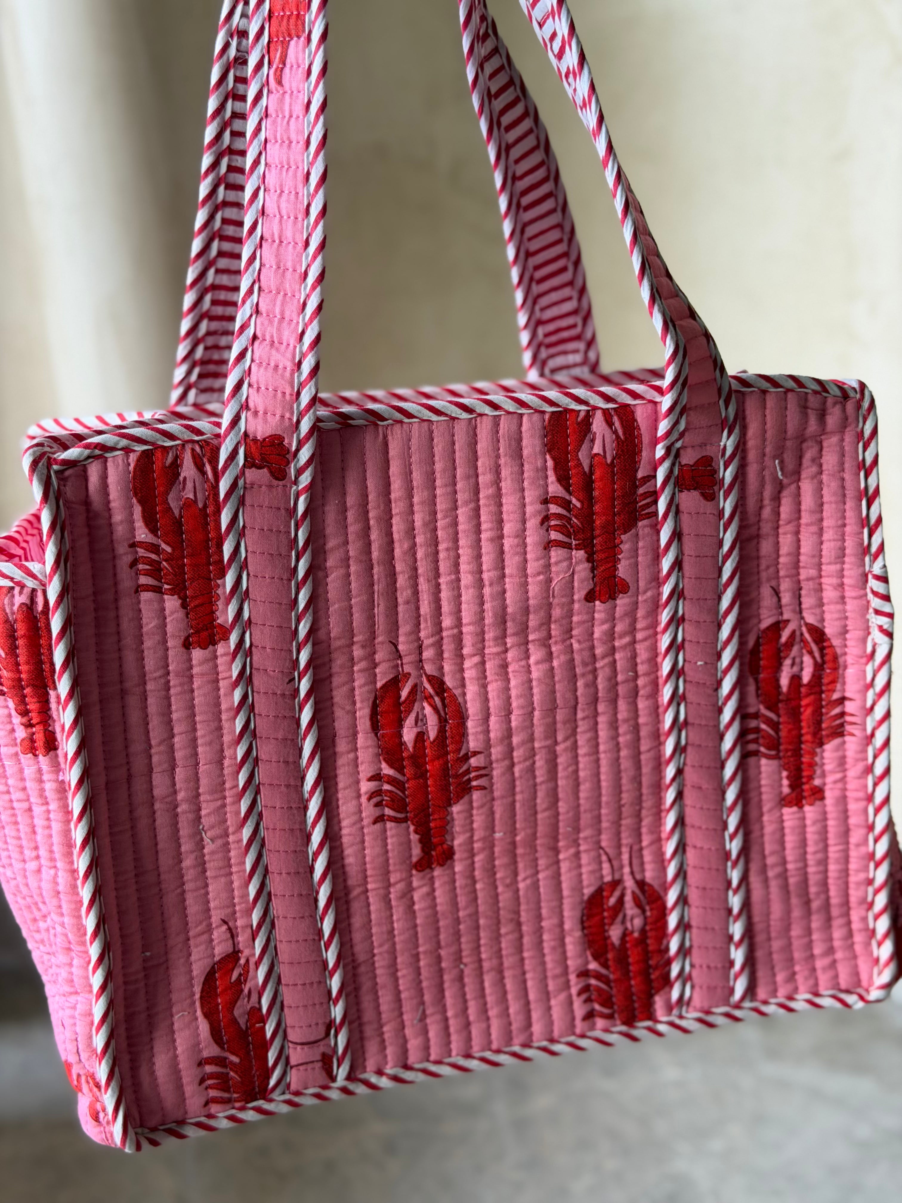 Lobster Print Tote Bag