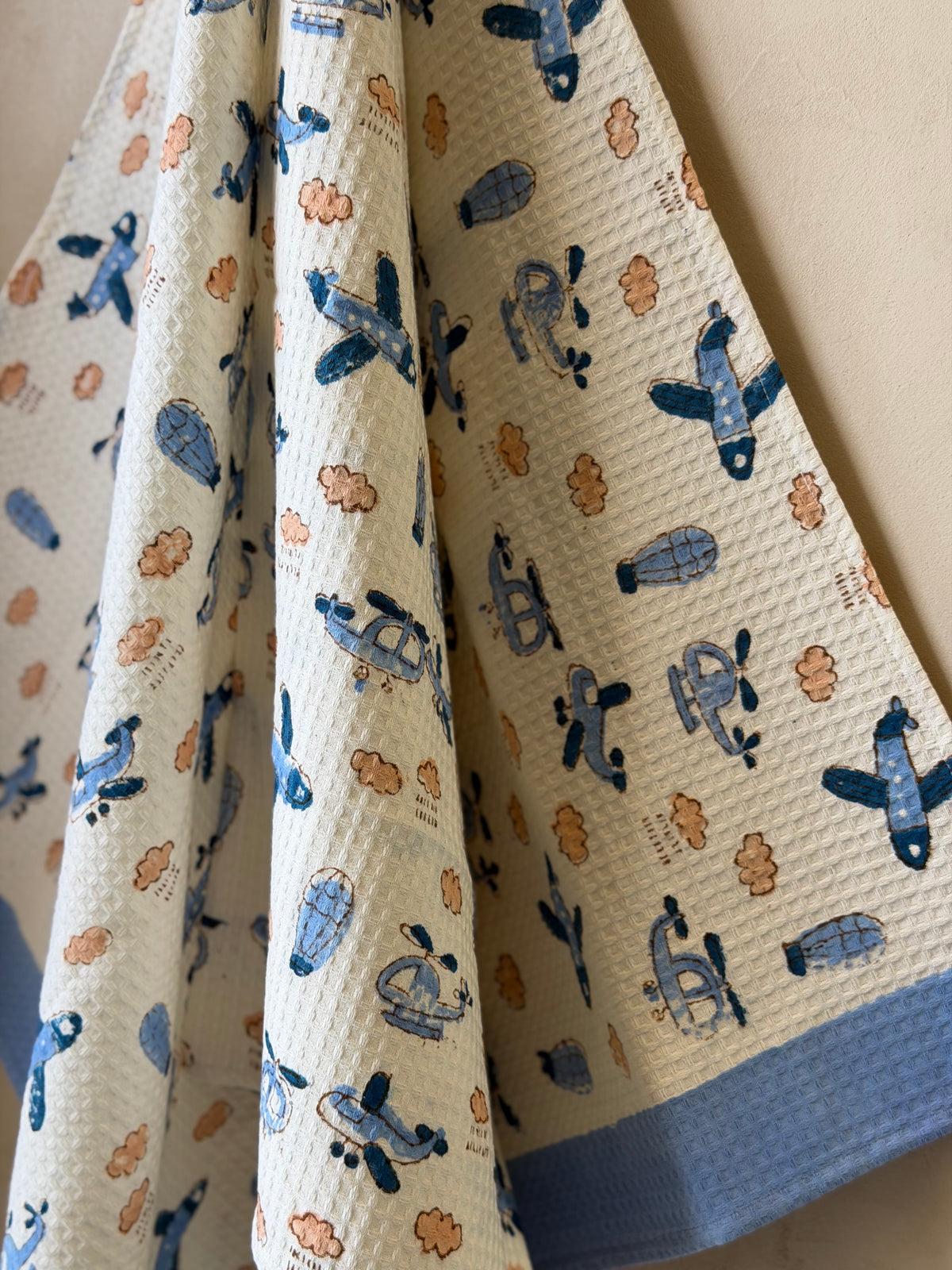 Blue Helicopter Bath Towel - Kids
