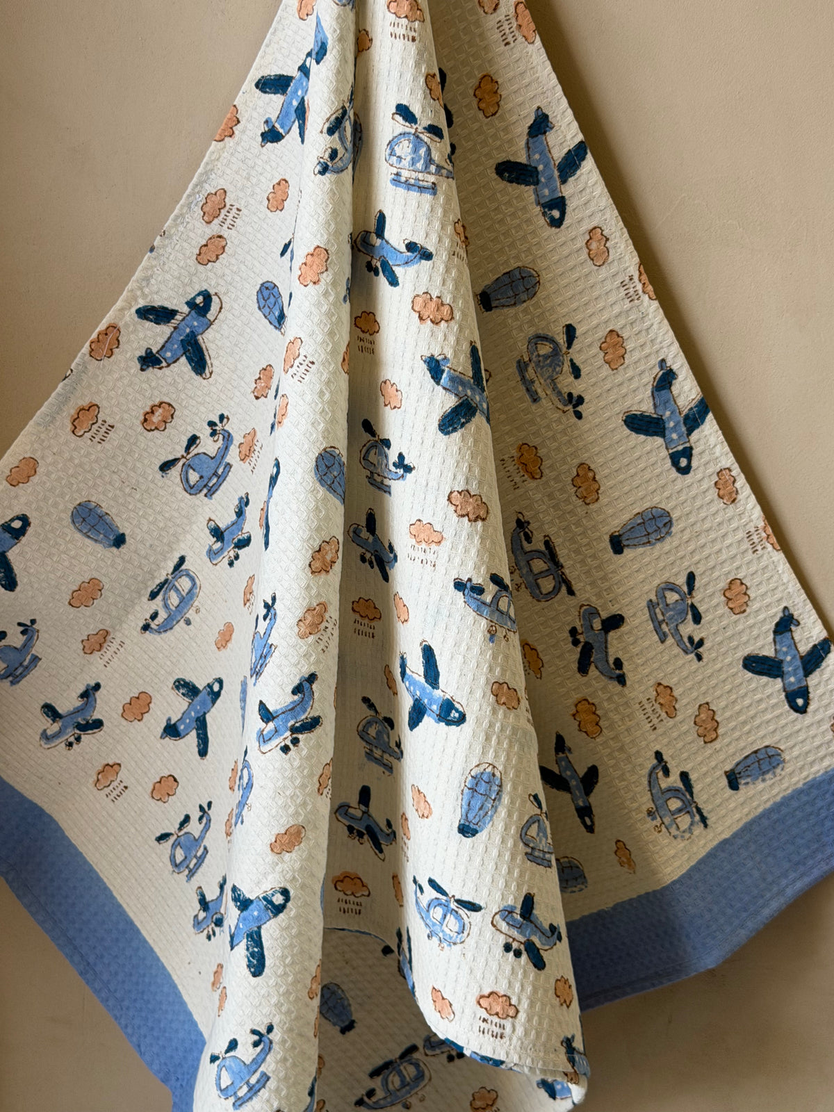 Blue Helicopter Bath Towel - Kids