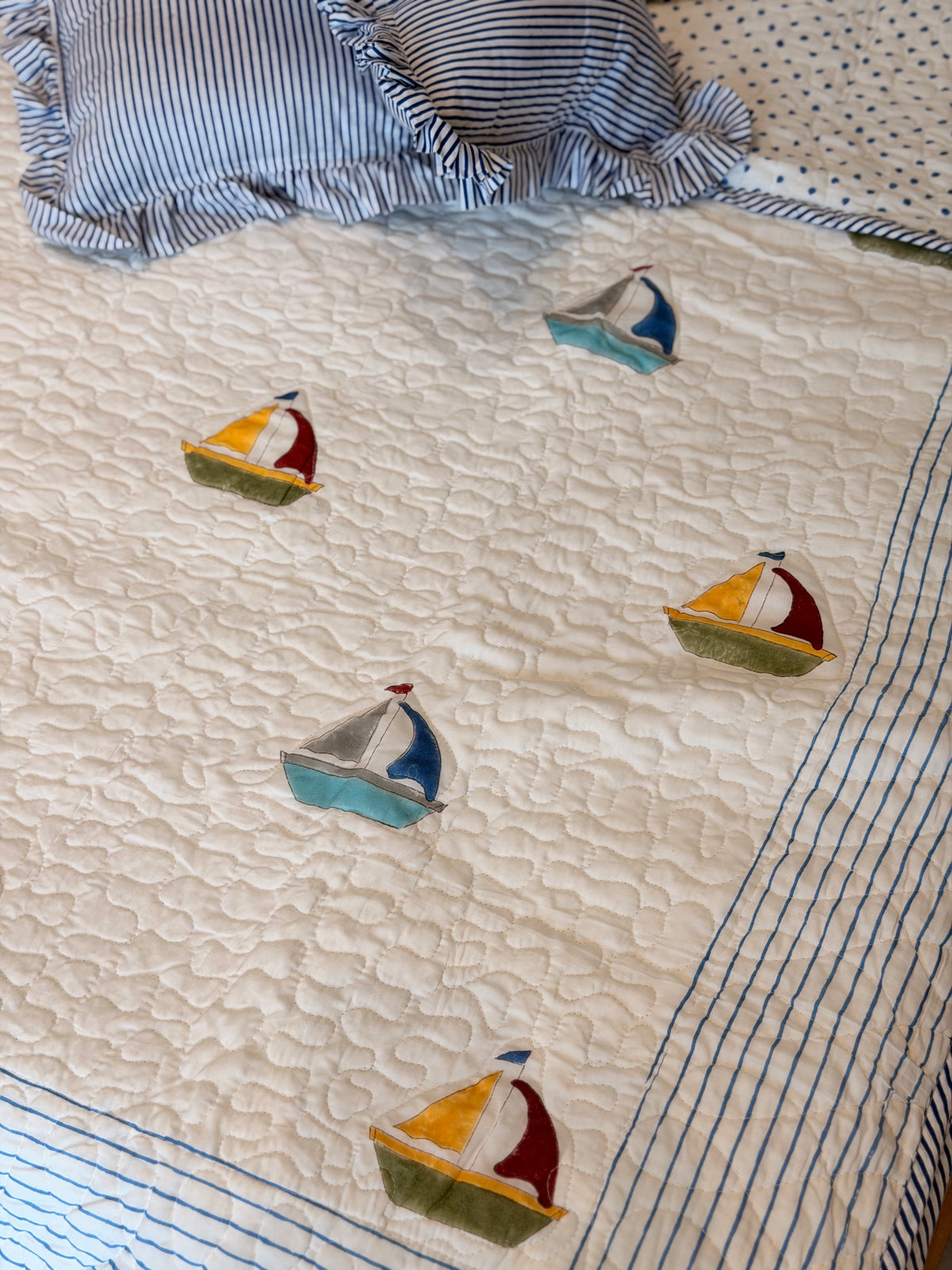 Boat Kids Reversible  Bedcover