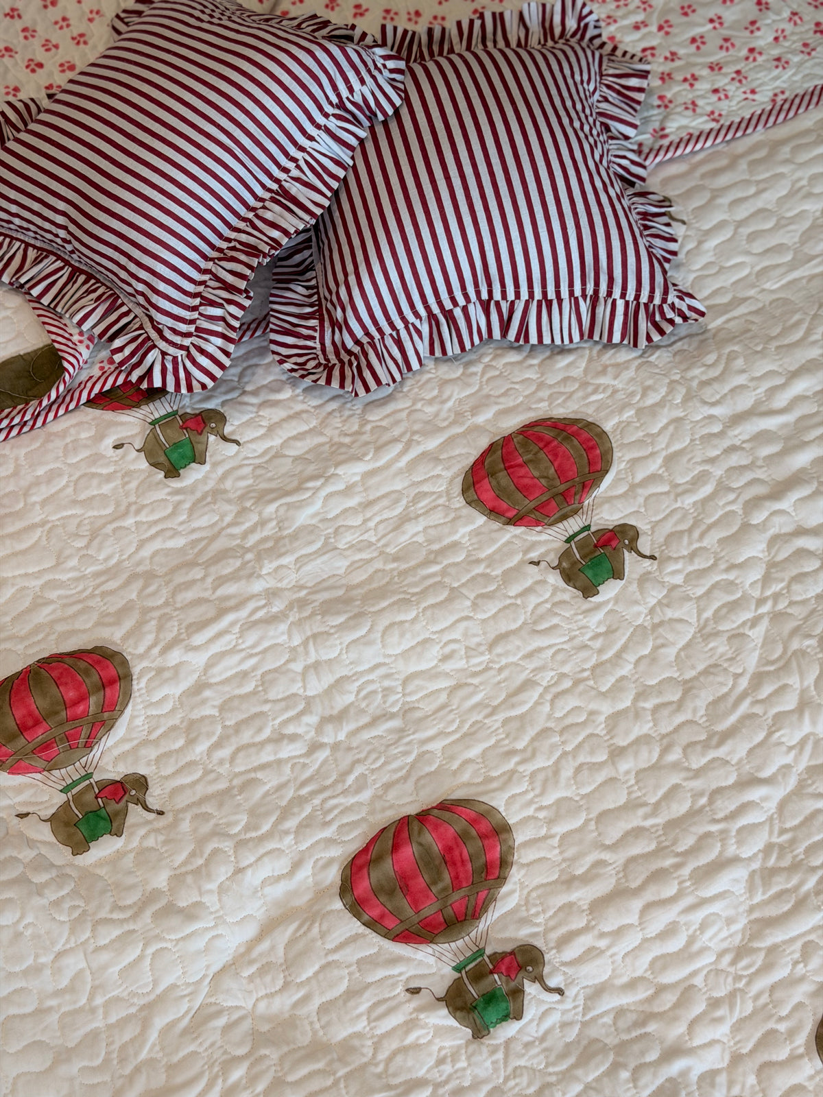 Flying Elephant Kids Reversible Bedcover