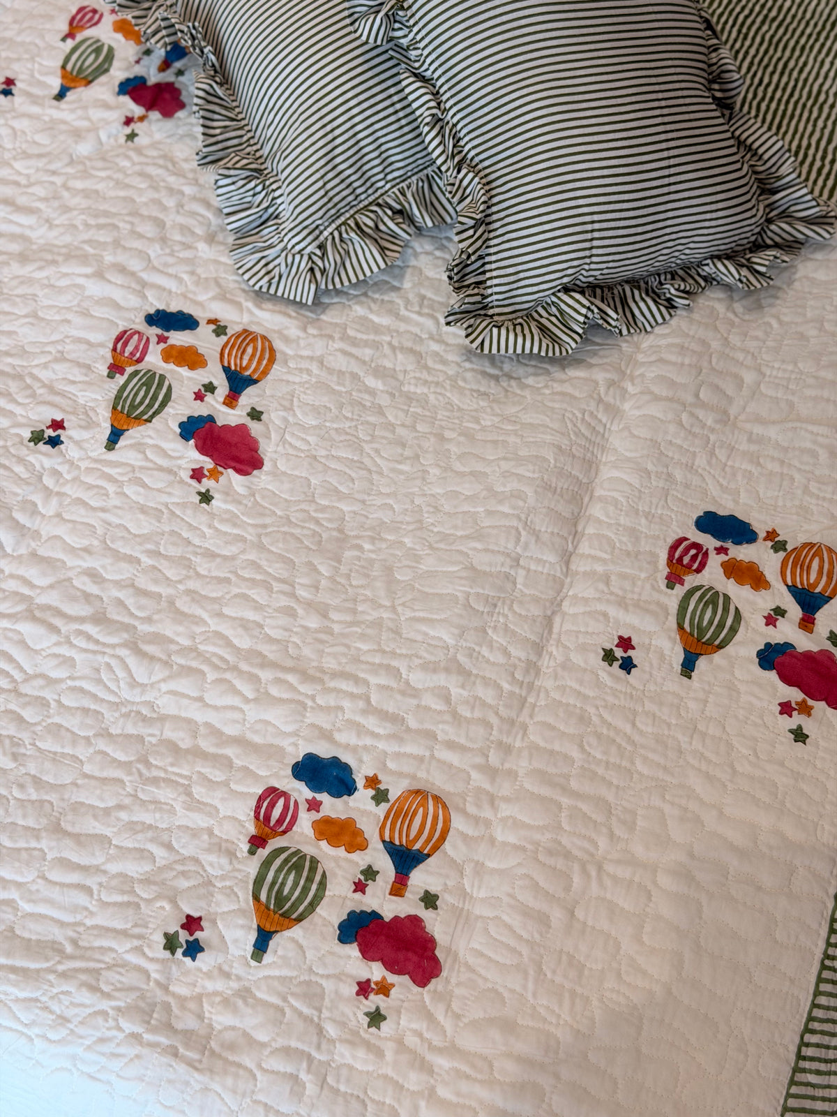 Multi Hot Air Kids Reversible Bedcover