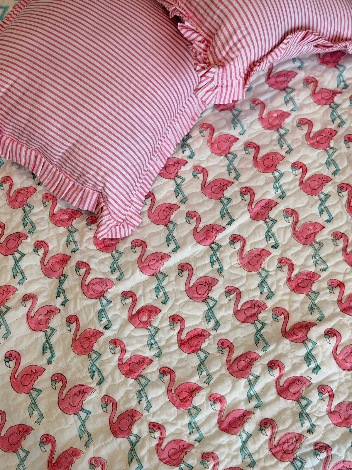 Flamingo Reversible Kids Baedcover
