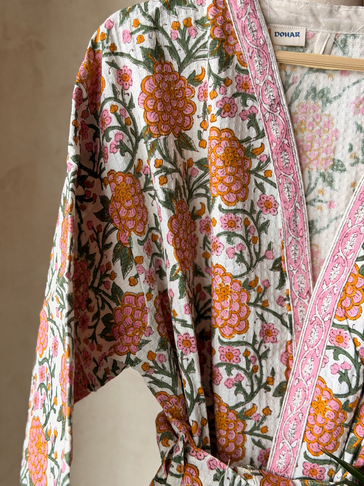 Orange Bloom Bathrobe - Adult