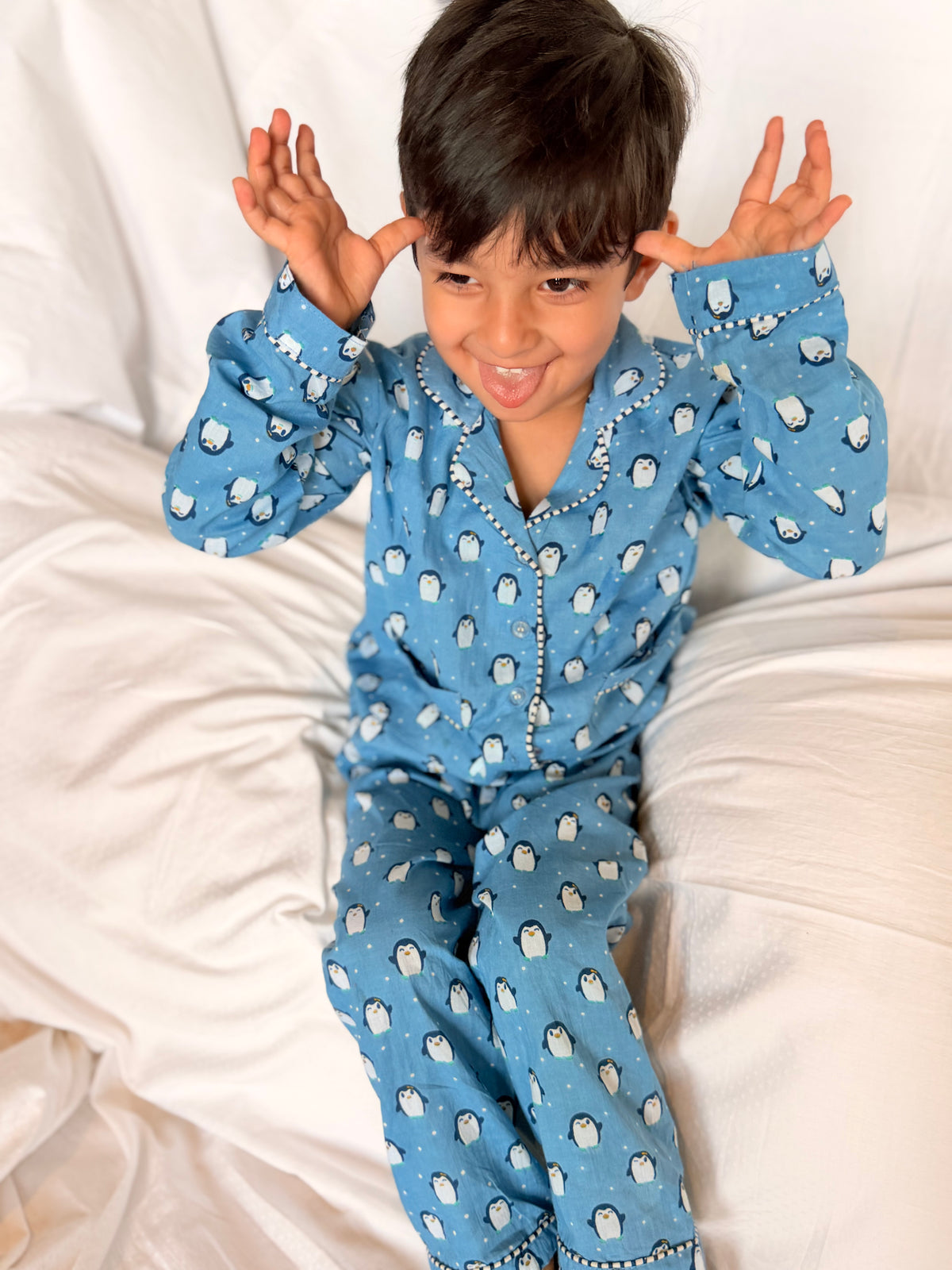 Blue Penguin Kids Night Suit