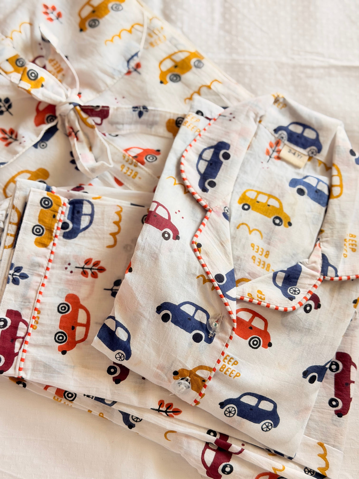 Car Love Kids Cotton Night Suit