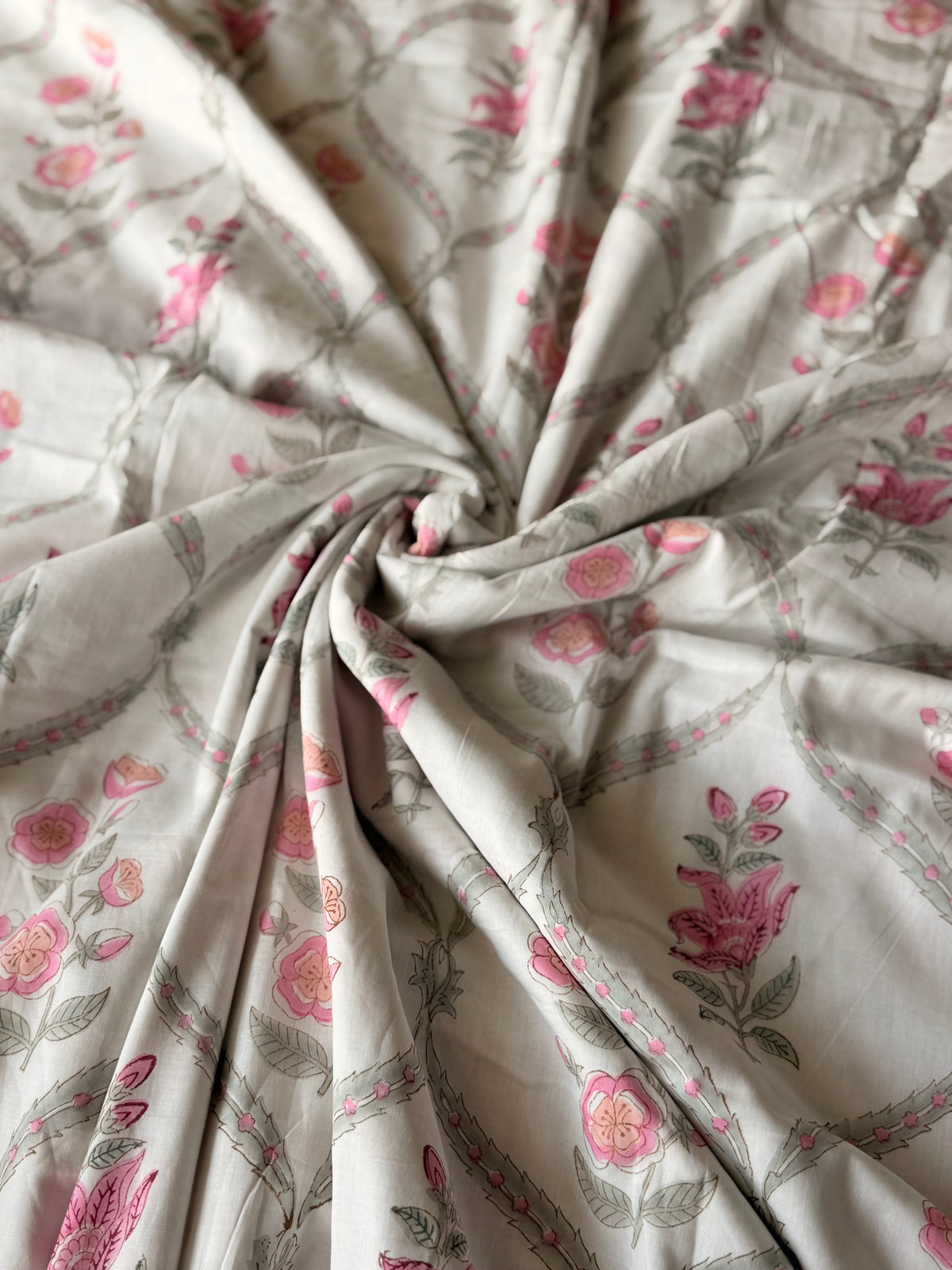 Pink Jaal Double Bed Dohar