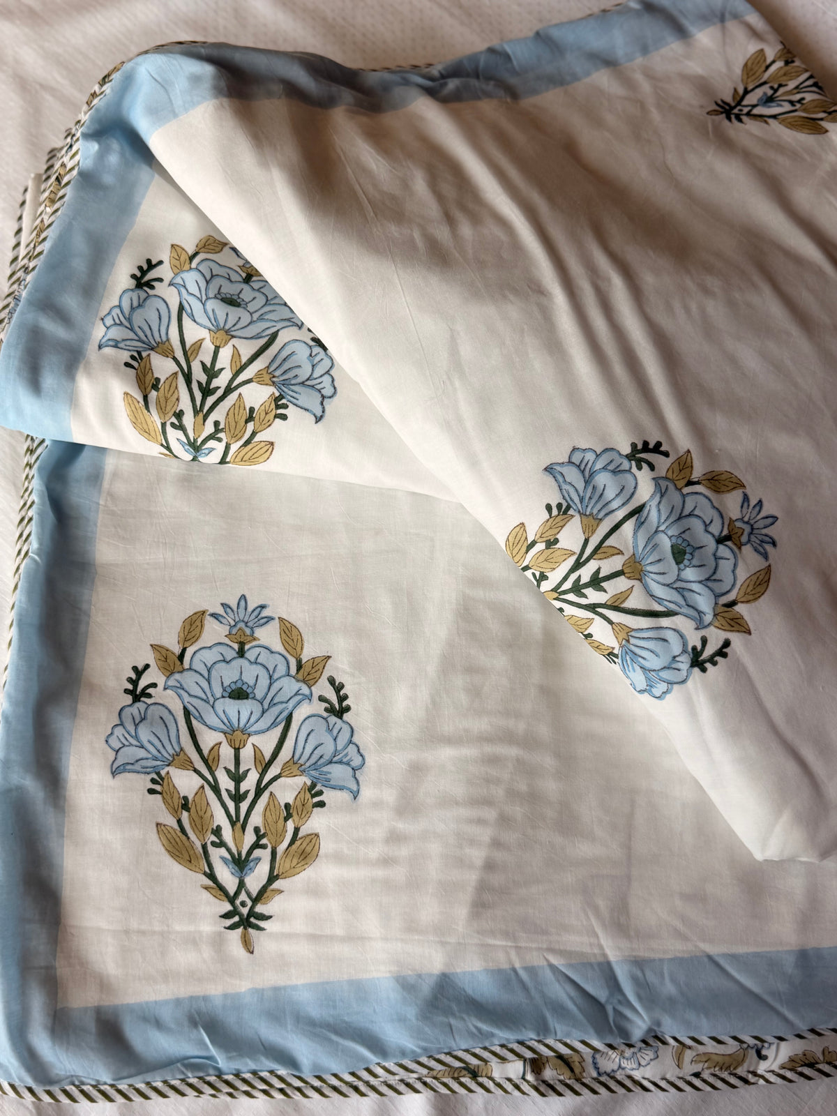 Blue Butta Adult Double Bed Dohar